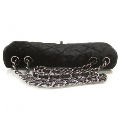 Chanel Velvet Quilted East West Flap Black 5 of 9