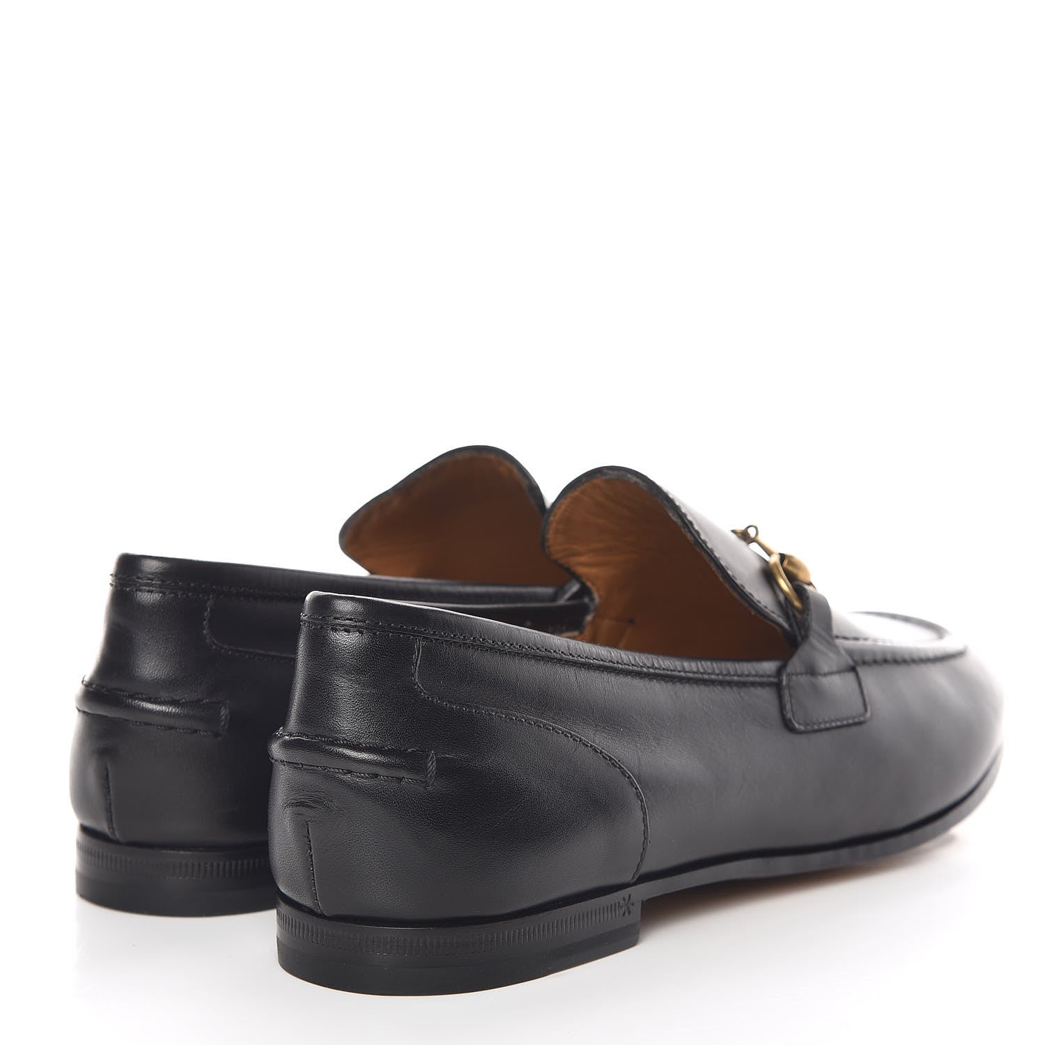 Gucci Calfskin Womens Jordaan Loafers 38.5 Black 4 of 9