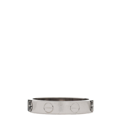 Cartier 18K White Gold 3.5mm LOVE Wedding Band Ring 50 5.25 2 of 4