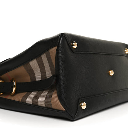 Burberry Derby Calfskin House Check Medium Camberley Black 10 of 13
