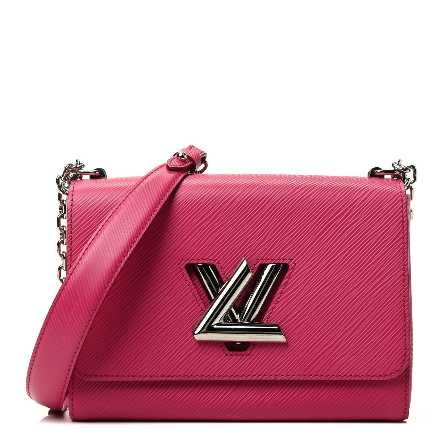 Epi Twist Shoulder Bag MM Hot Pink