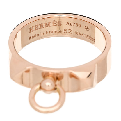 Hermes 18K Rose Gold PM Collier De Chien Ring 52 6 4 of 5