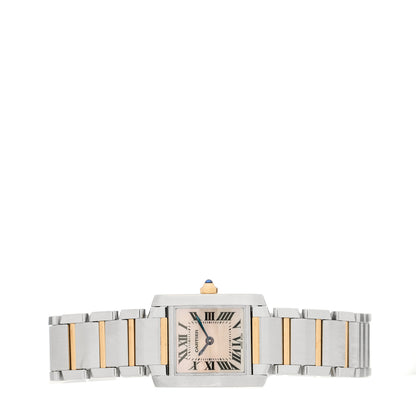 Cartier Stainless Steel 18K Pink Gold Mother of Pearl 20mm Tank Francaise Quartz Watch 2 of 5