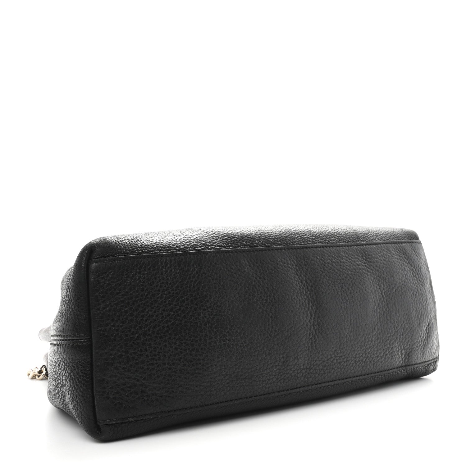 Gucci Pebbled Calfskin Medium Soho Chain Shoulder Bag Black 4 of 14