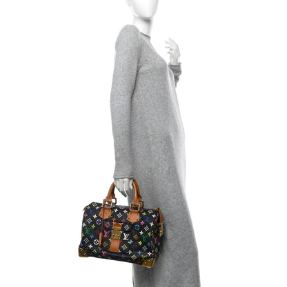 Louis Vuitton Monogram Multicolor Speedy 30 Black 2 of 12