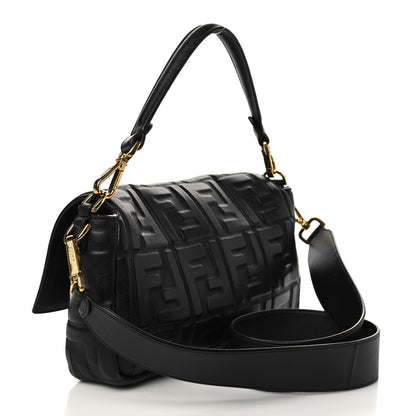 Fendi Nappa FF 1974 Embossed Baguette Black 3 of 6