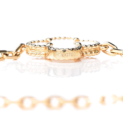 Van Cleef & Arpels 18K Yellow Gold Mother of Pearl 5 Motifs Vintage Alhambra Bracelet 5 of 6