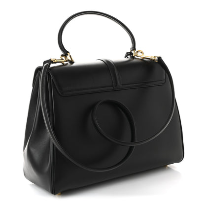 Celine Satinated Calfskin Medium 16 Top Handle Bag Black 3 of 11