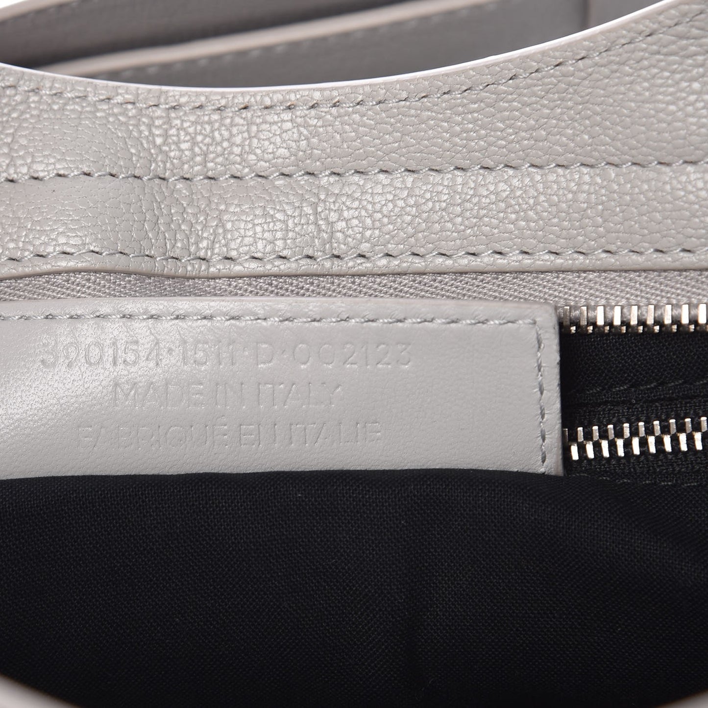 Chevre Silver Metallic Edge Hardware City Gris Glace