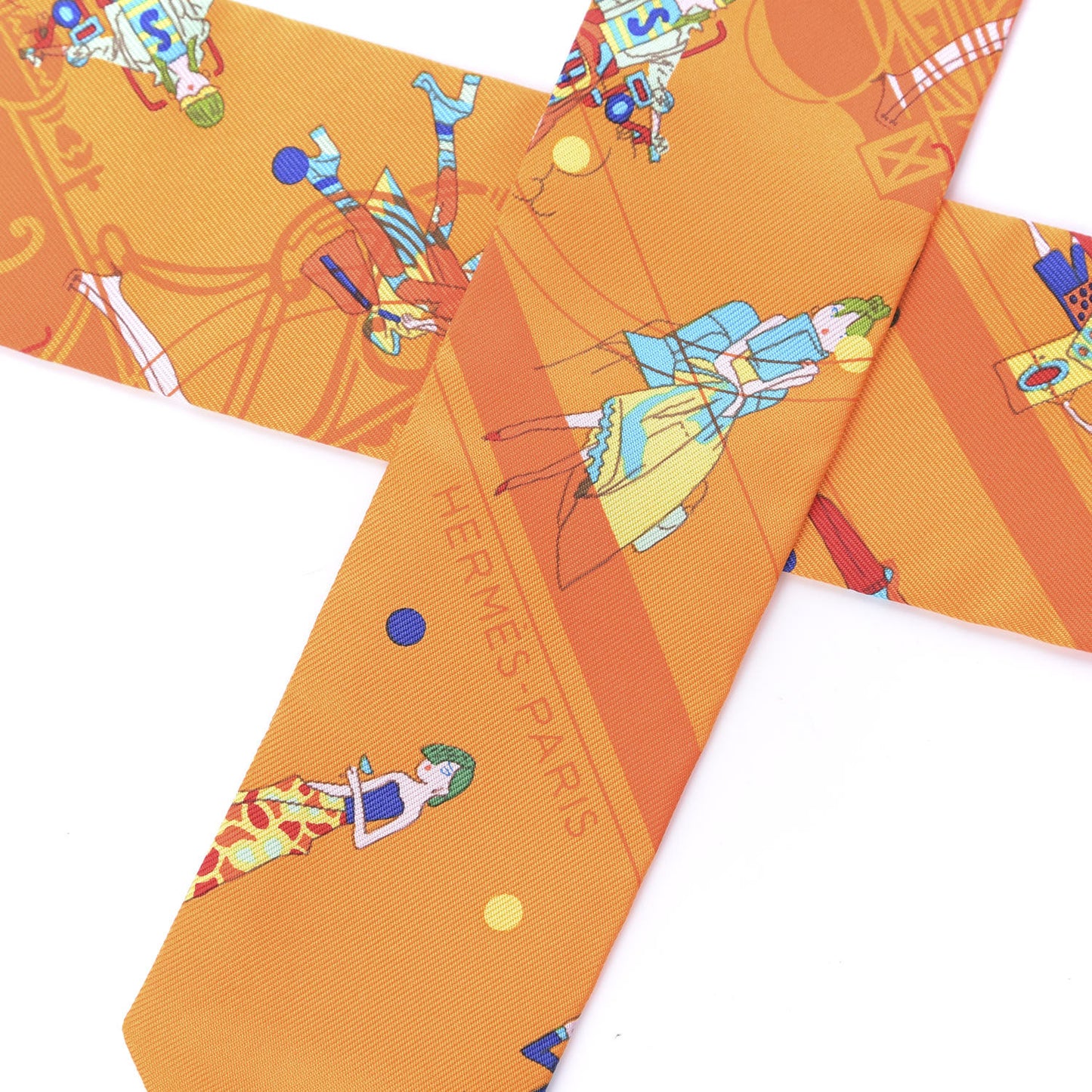 Silk Ex-Libris Les Parisie Twilly Orange Turquoise