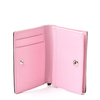 Christian Dior Lambskin Cannage Bi-Color Small Lady Dior Flap Card Holder Black Pink 5 of 8