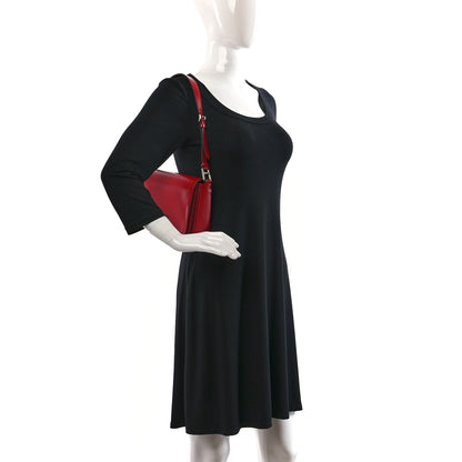 Prada Spazzolato Shoulder Bag Scarlatto 2 of 11
