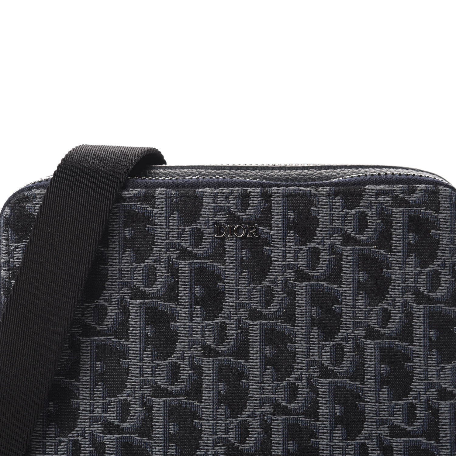 Christian Dior Oblique Pouch Navy Blue 9 of 10