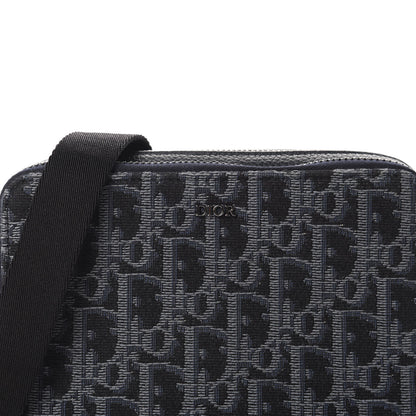 Christian Dior Oblique Pouch Navy Blue 9 of 10