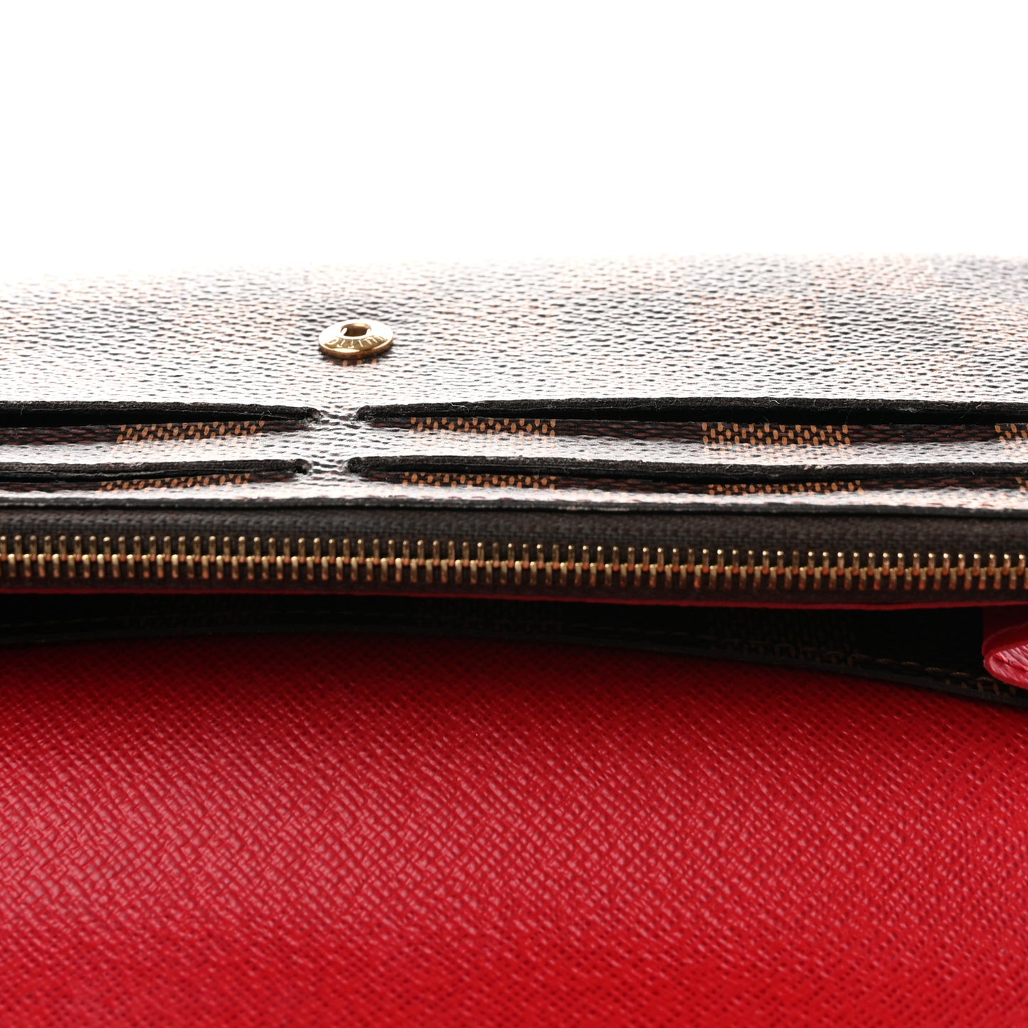 Damier Ebene Emilie Wallet Red
