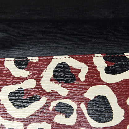 Gucci Patent Leopard Print Betty Chain Wallet Brick Red Black 11 of 12