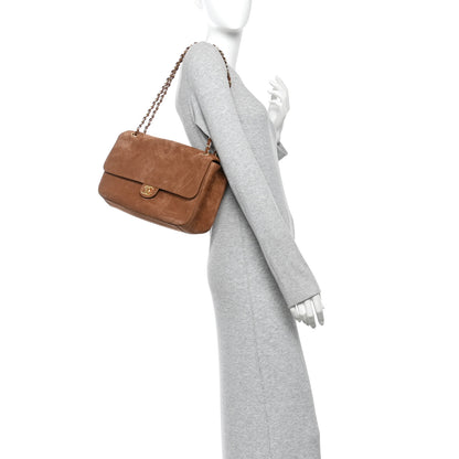 Chanel Suede Calfskin Small Souplissimo Maxi Flap Camel 2 of 10