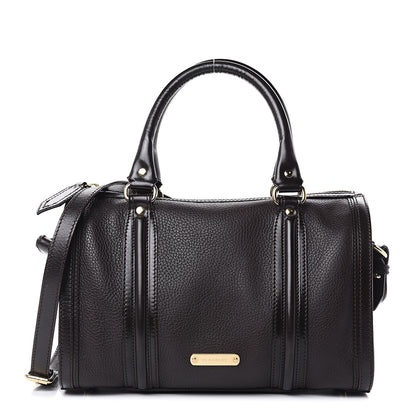 Burberry Grainy Calfskin Medium Alchester Bowling Bag Dark Chocolate 1 of 16