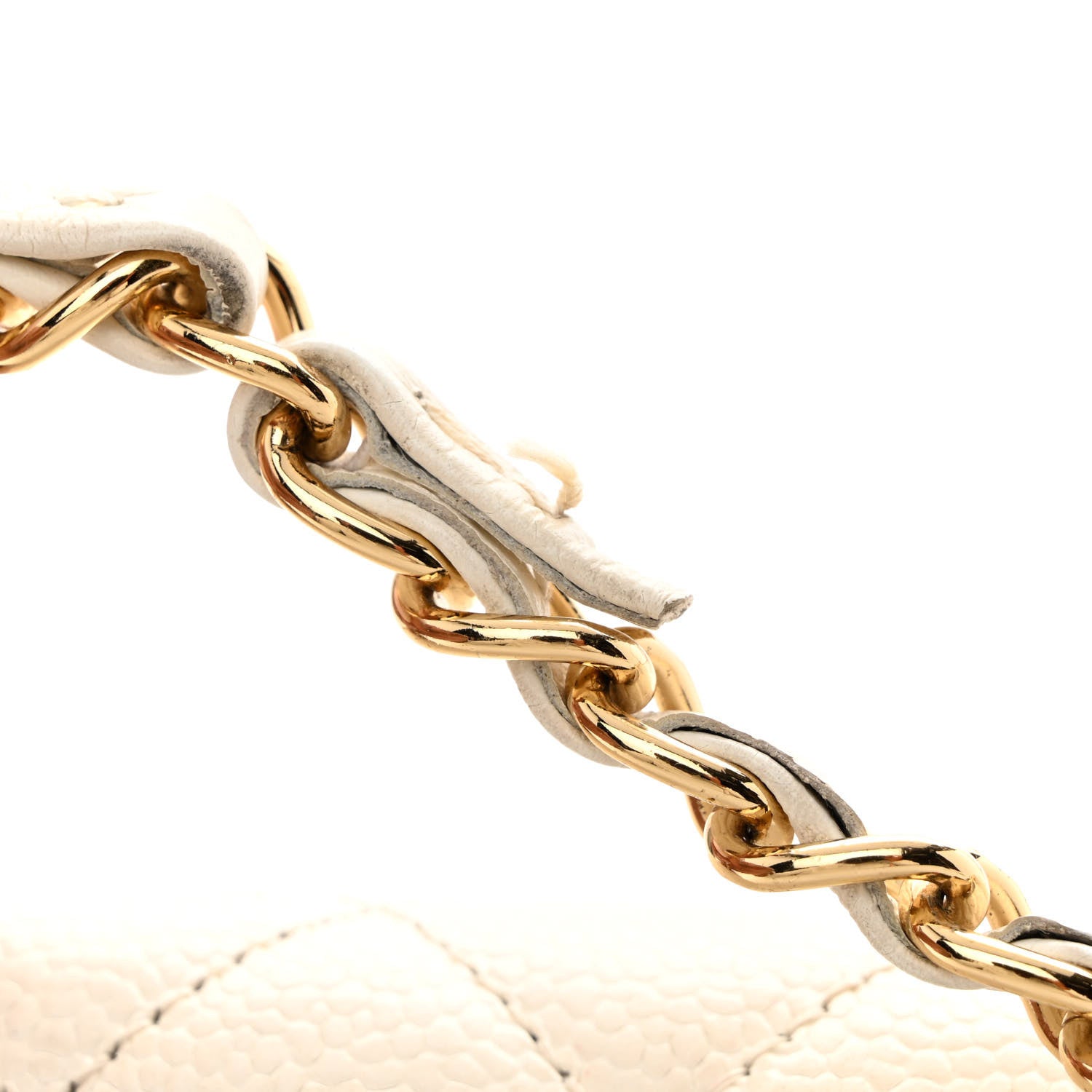 Chanel Caviar Quilted Medium Double Flap White 15 of 15