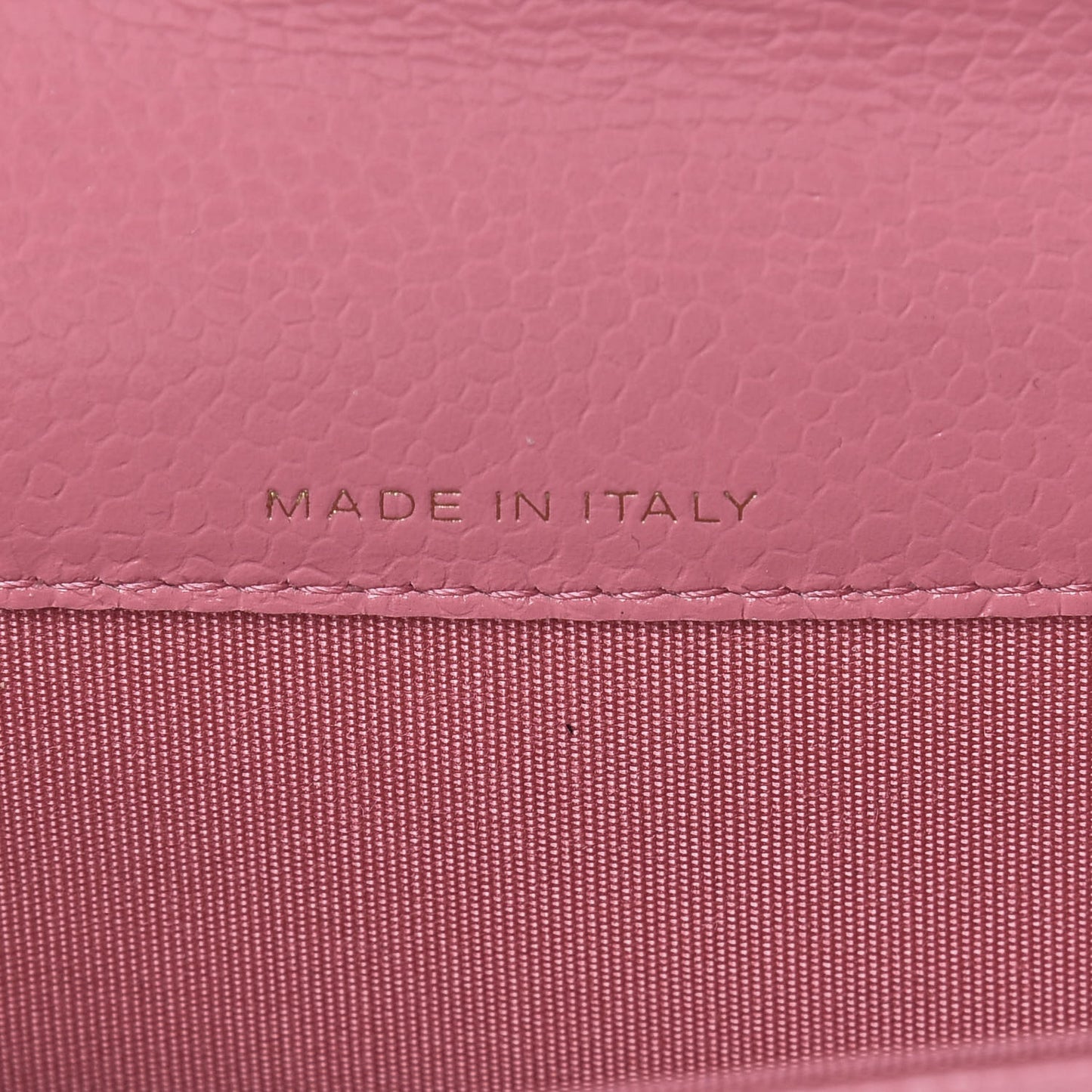Caviar Camellia Embossed Card Holder Wallet Pink