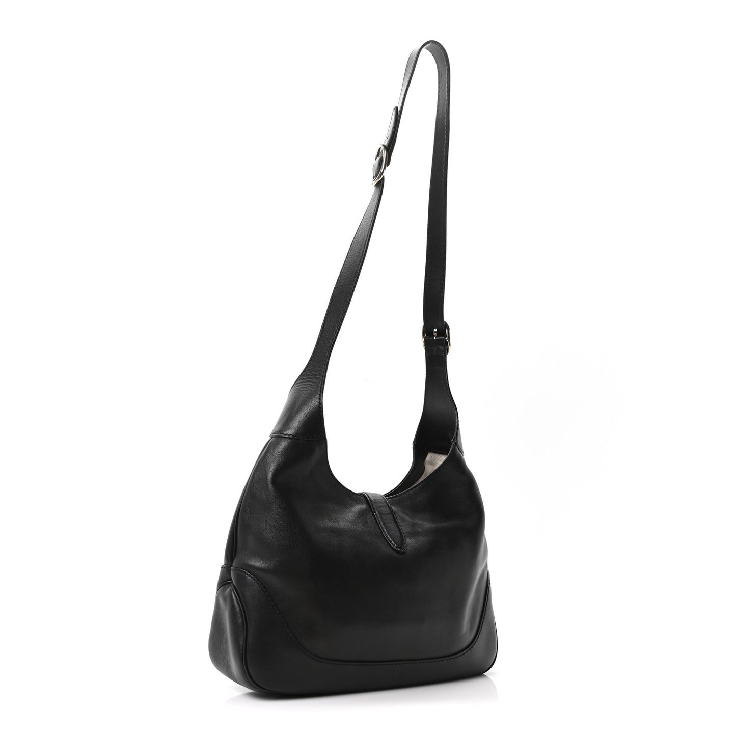 Calfskin Medium New Jackie Shoulder Bag Black