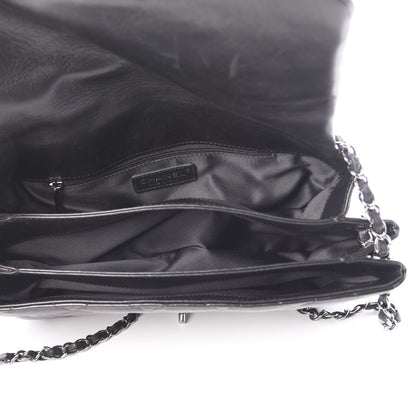 Chanel Lambskin Quilted 3 Accordion Flap Bag Black 4 of 12