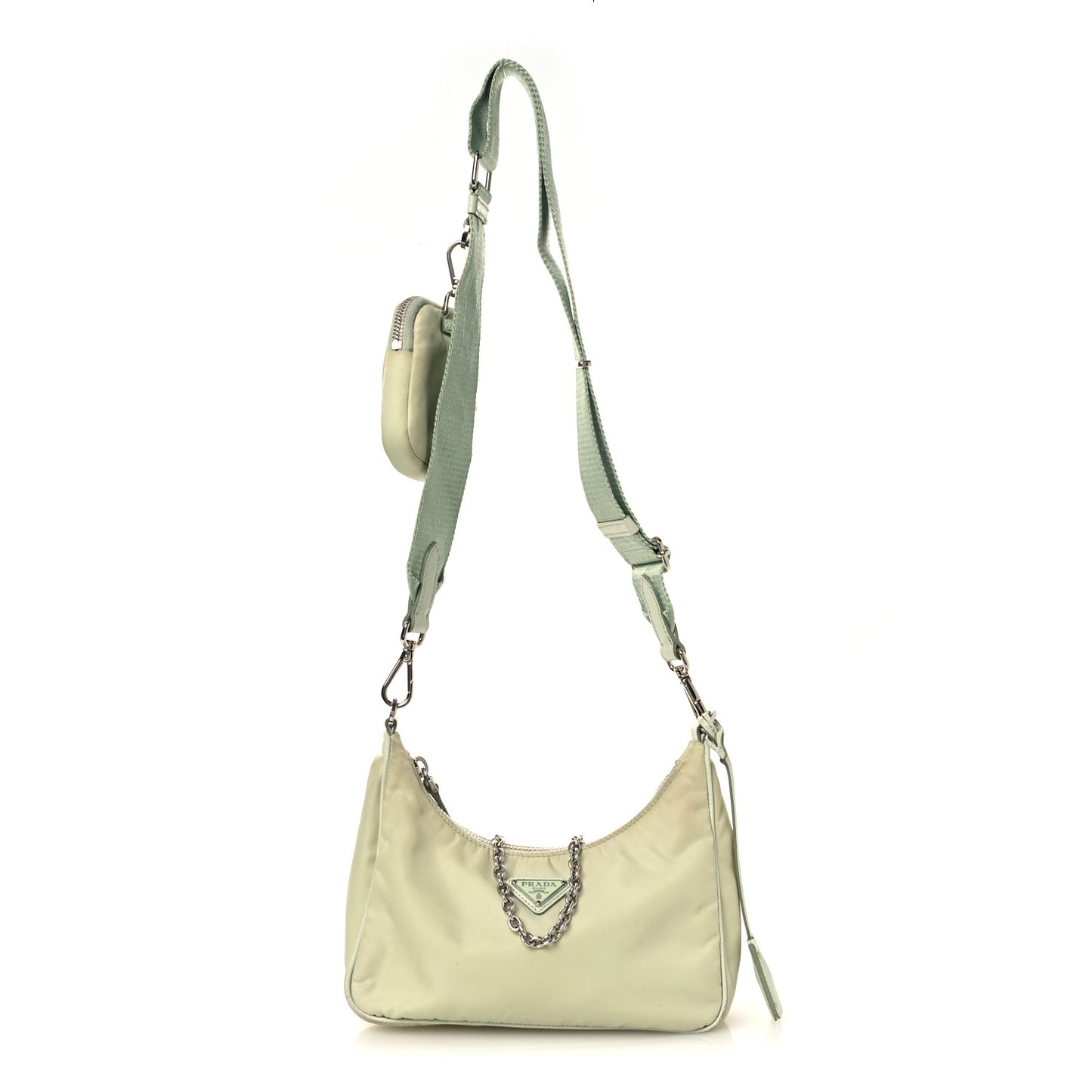 Re-Nylon Saffiano Re-Edition 2005 Shoulder Bag Acqua