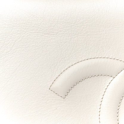 Chanel Goatskin Quilted Timeless CC Clutch White 11 of 17
