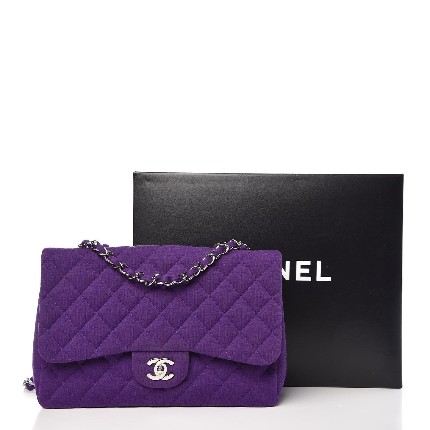 Jersey Quilted Jumbo Single Flap Purple