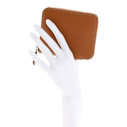 Hermes Epsom Silk'in Compact Wallet Gold 4 of 20