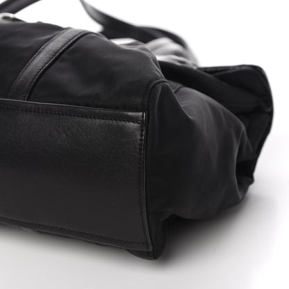 Prada Soft Calfskin Tessuto Nylon Shoulder Bag Black 9 of 13