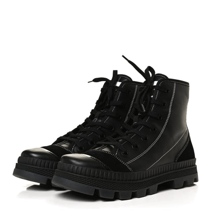 Jimmy Choo Nappa Crosta Suede Nord Combat Boots 40 Black 4 of 10