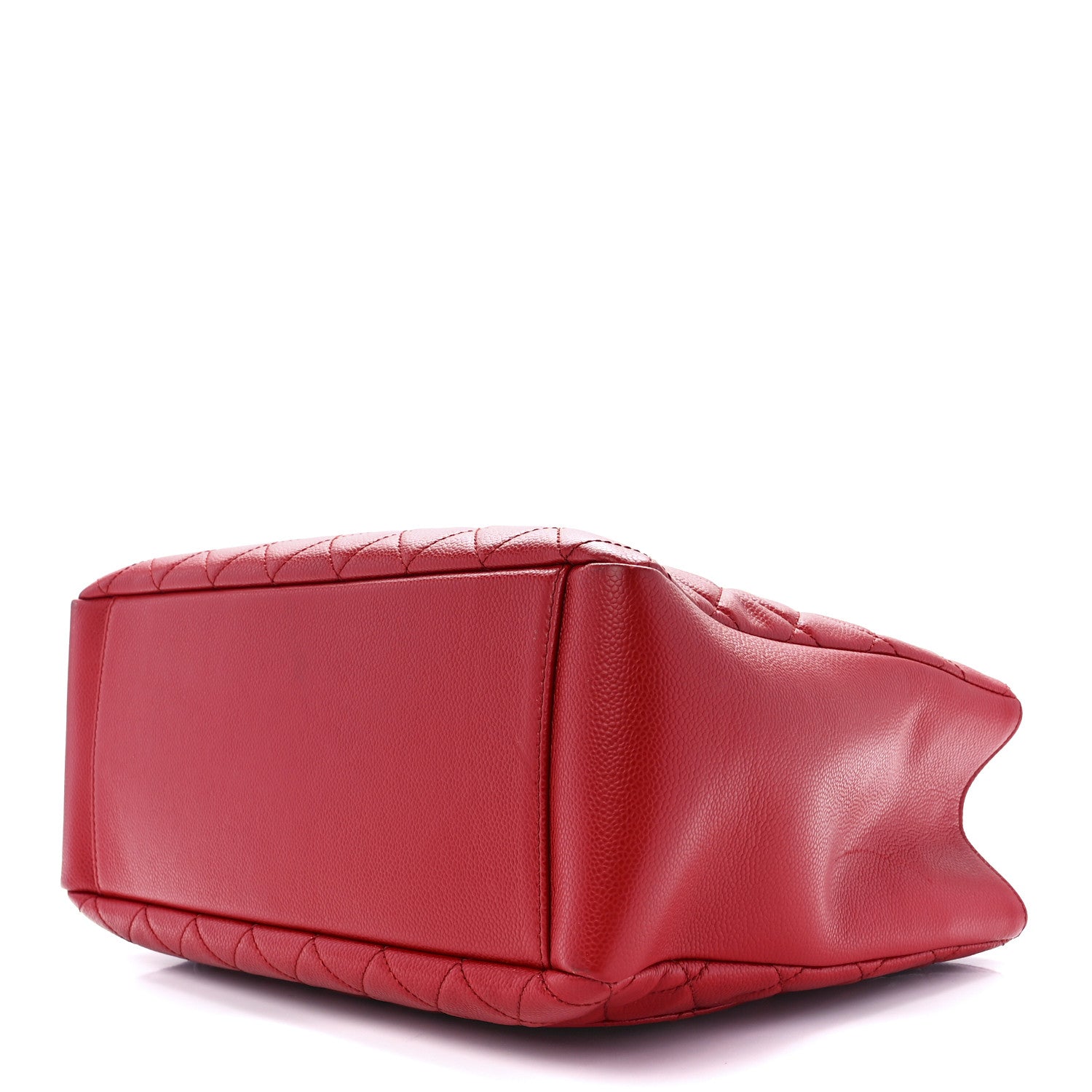 Chanel Caviar Quilted Grand Shopping Tote GST Red 9 of 11