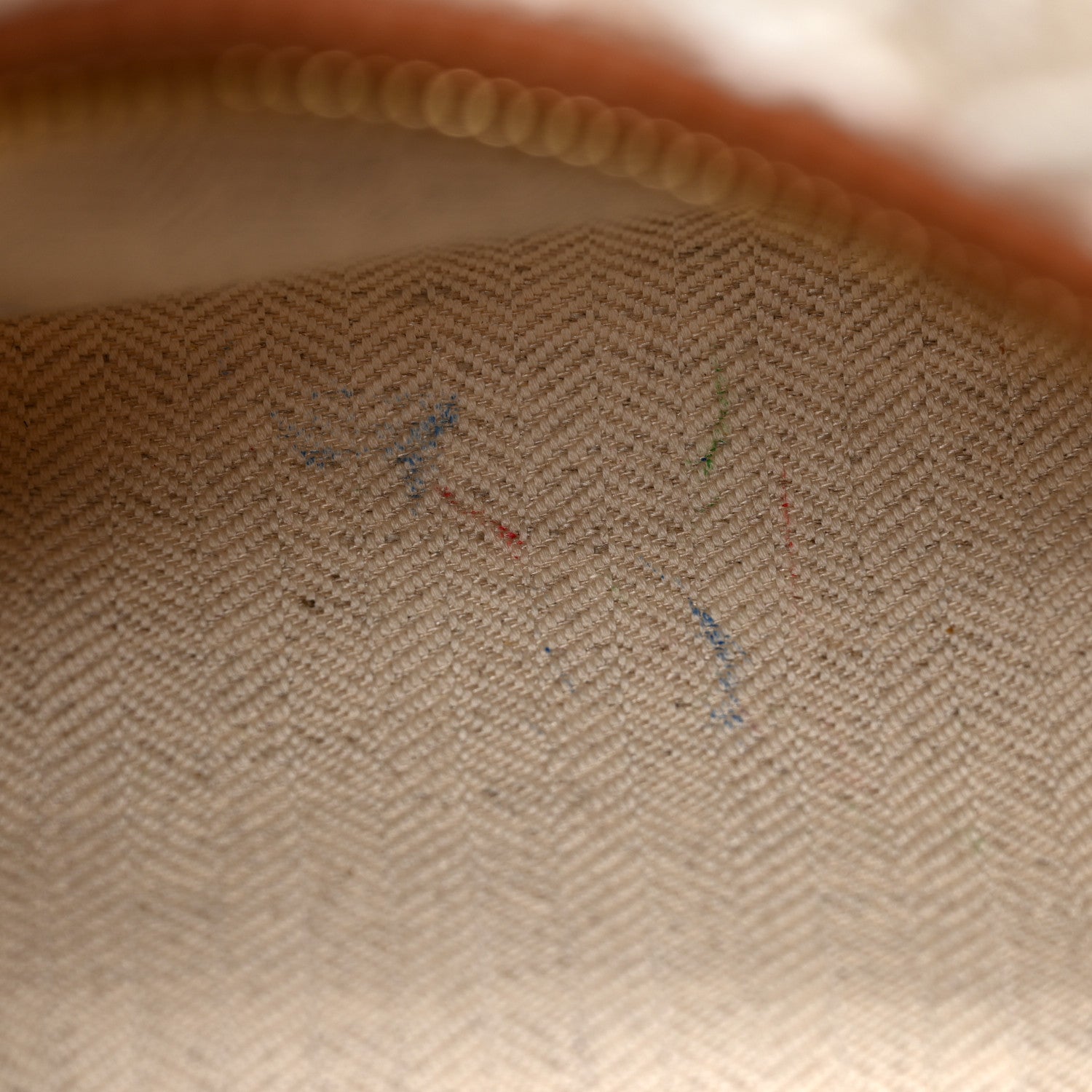 Loewe Jacquard Anagram Calfskin Small Cubi Bag Ecru Tan 11 of 17