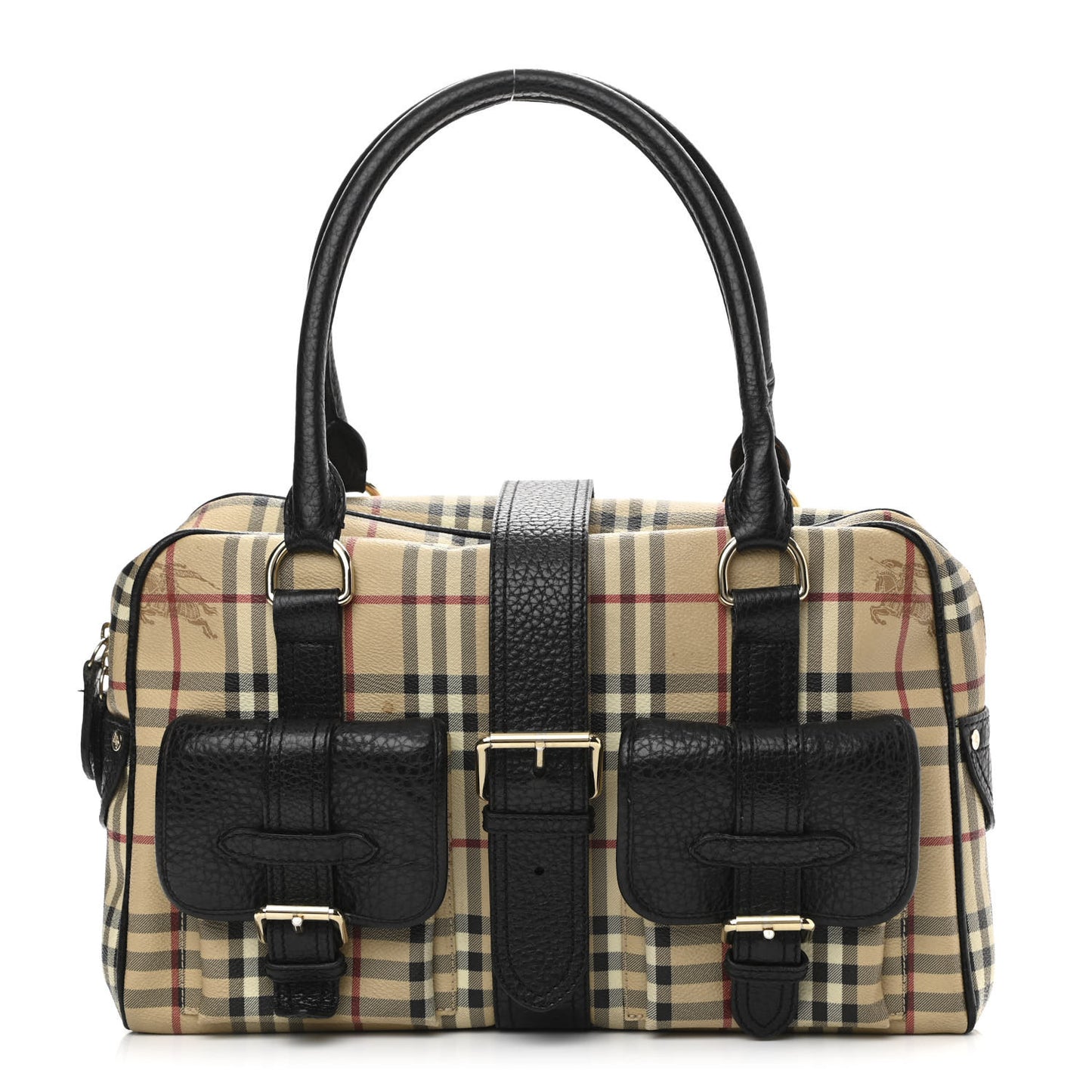 Haymarket Check Buckle Satchel Black