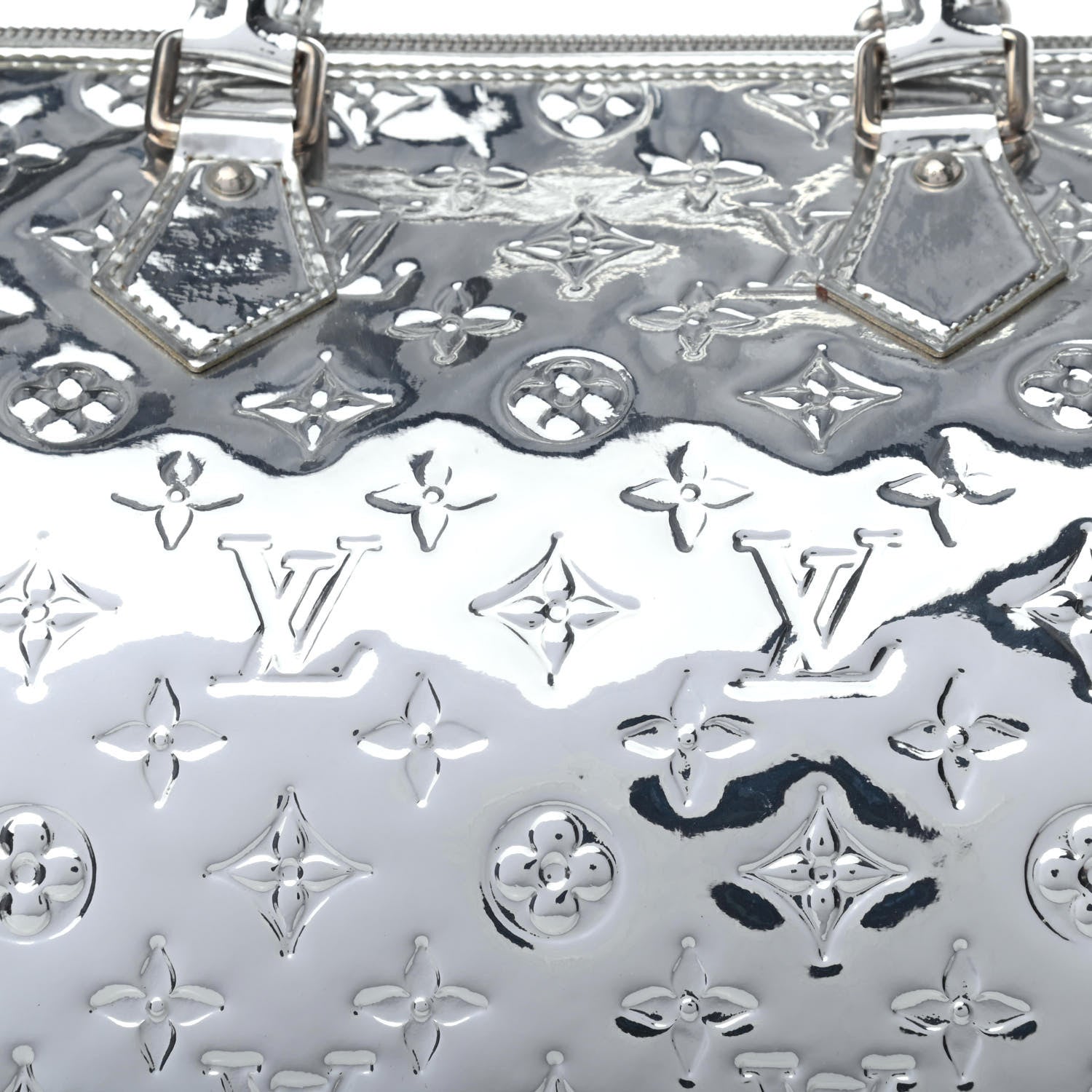 Louis Vuitton Monogram Miroir Speedy 35 Silver 6 of 11