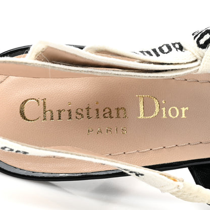Christian Dior Patent Ribbon J'Adior Slingback 100mm Pumps 35 Black 7 of 9
