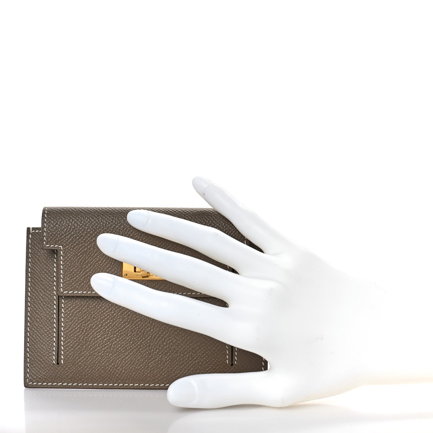 Hermes Epsom Kelly Pocket Compact Wallet Etoupe 2 of 9