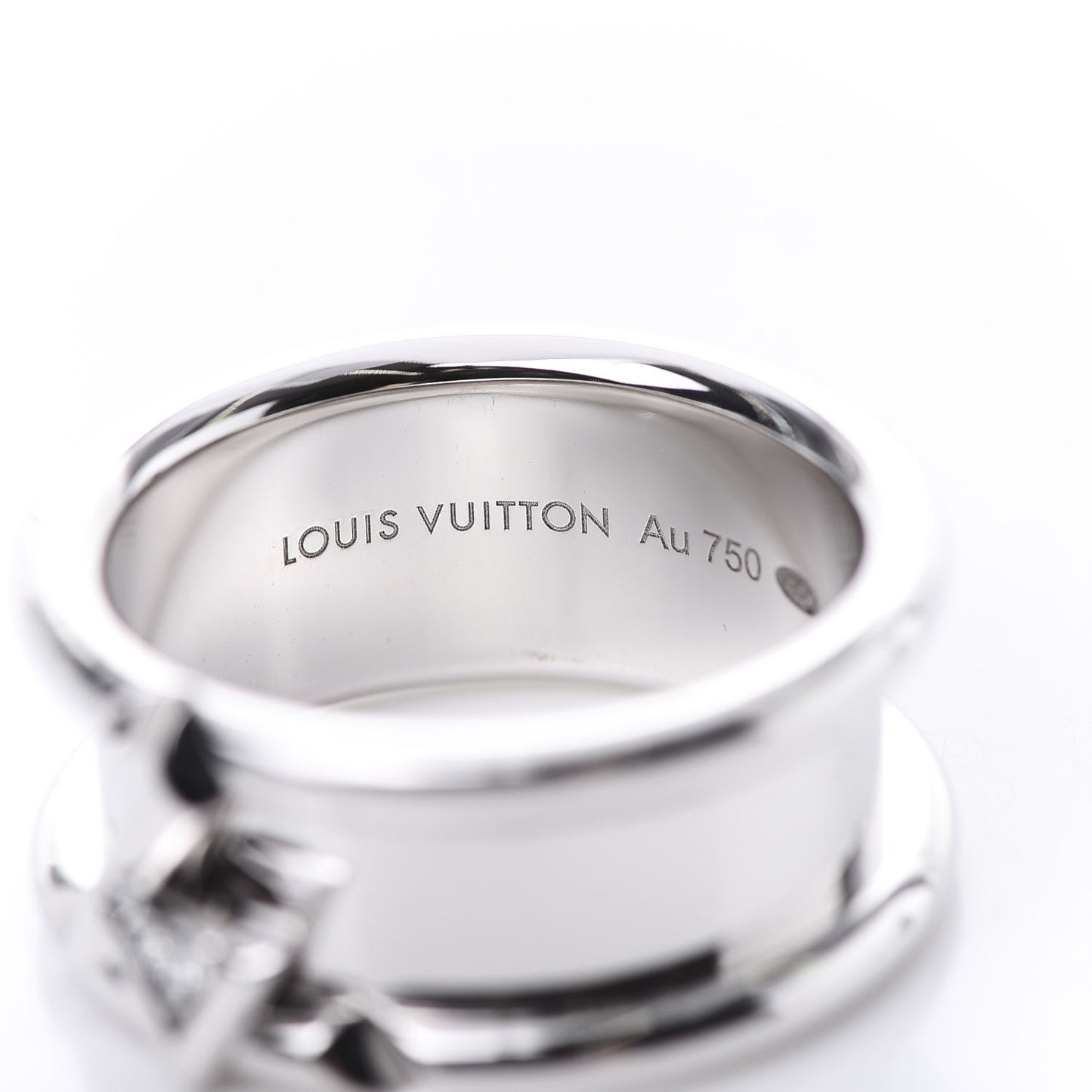 18K White Gold Diamond Volt One Band Ring 55 7.25