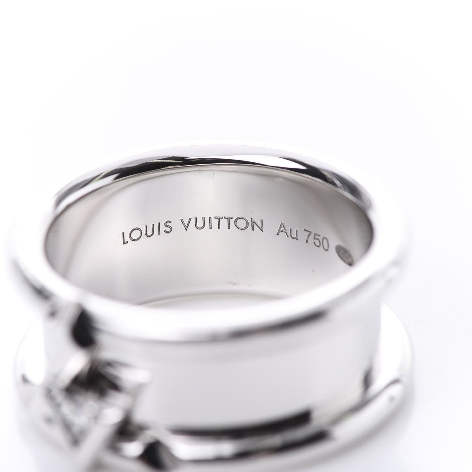 Louis Vuitton 18K White Gold Diamond Volt One Band Ring 55 7.25 4 of 6