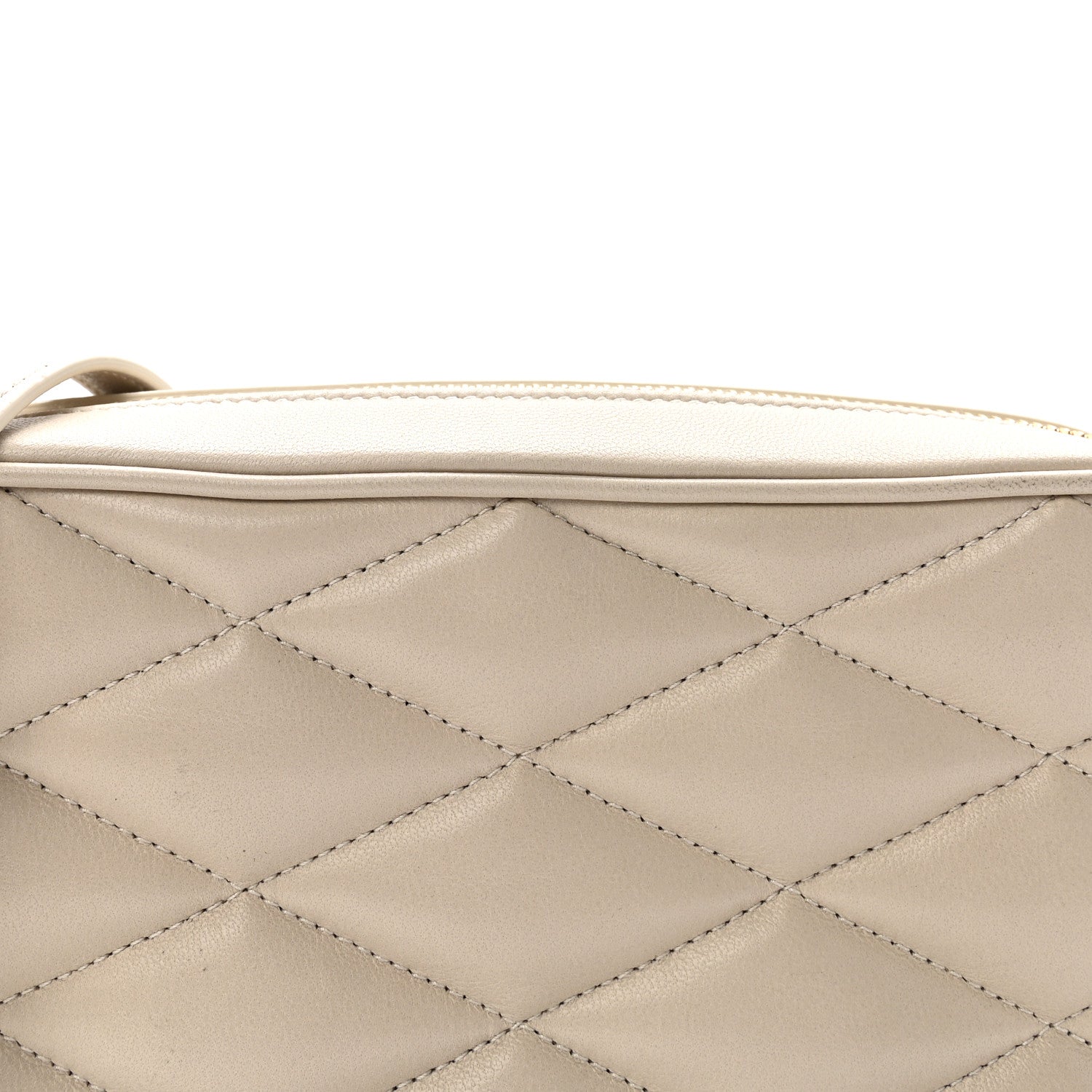 Saint Laurent Lambskin Quilted Mini Camera Bag Crema Soft 7 of 10