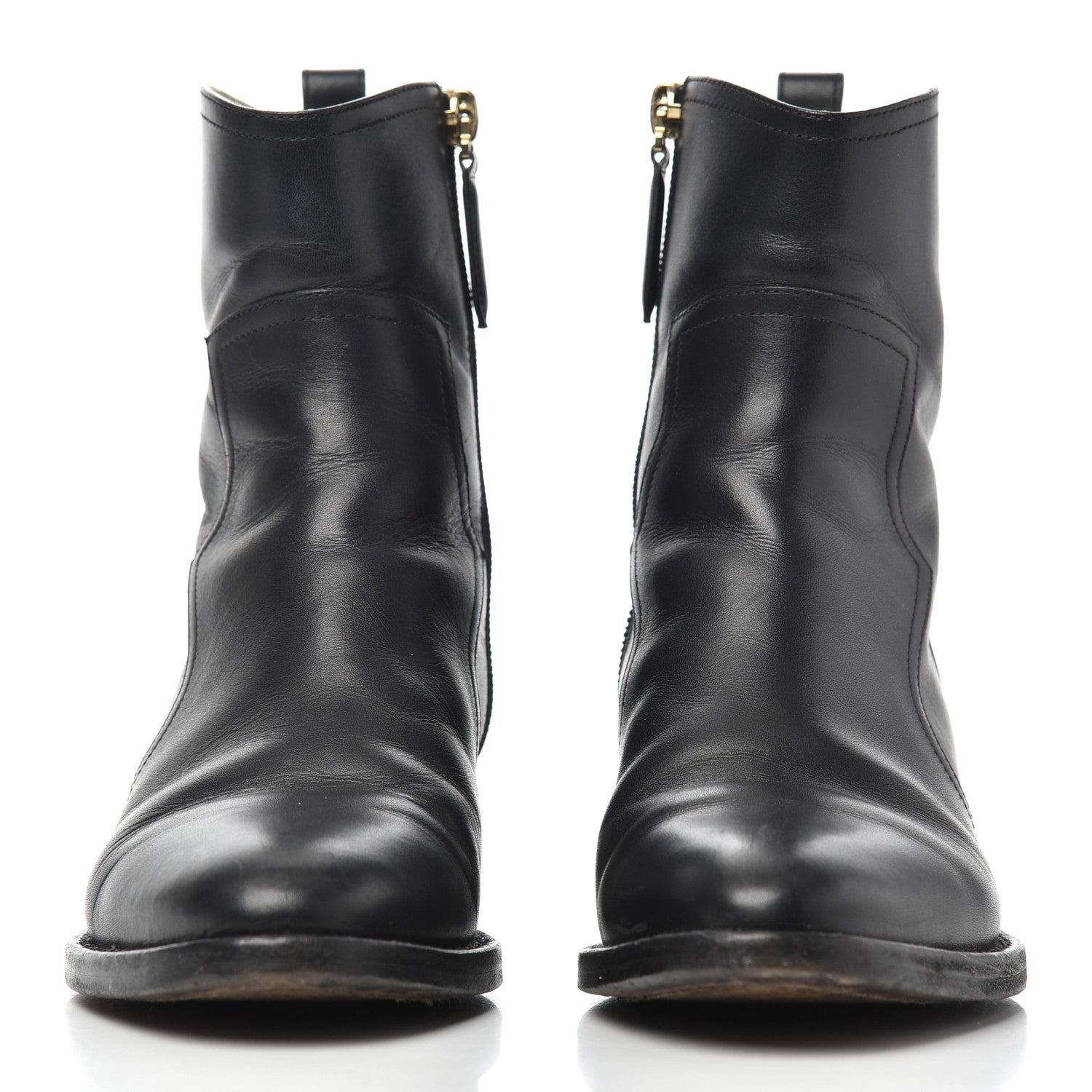 Chanel Calfskin Paris Dallas Zip Ankle Boots 36 Black 2 of 18