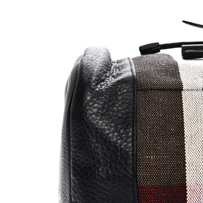 Burberry Canvas Mega Check Drifton Backpack Black 9 of 9