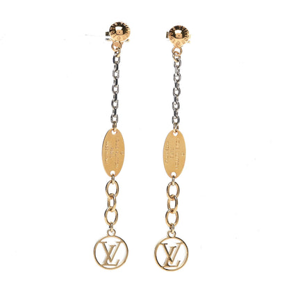 Louis Vuitton Logomania Earrings Gold 1 of 4