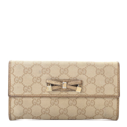 Gucci Monogram Princy Continental Wallet Gold 1 of 11