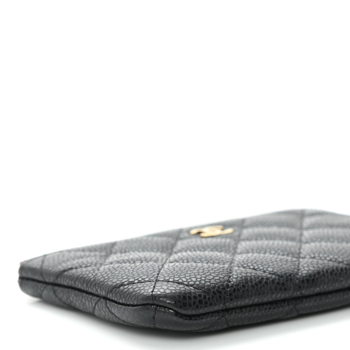 Caviar Quilted Small Pouch Black