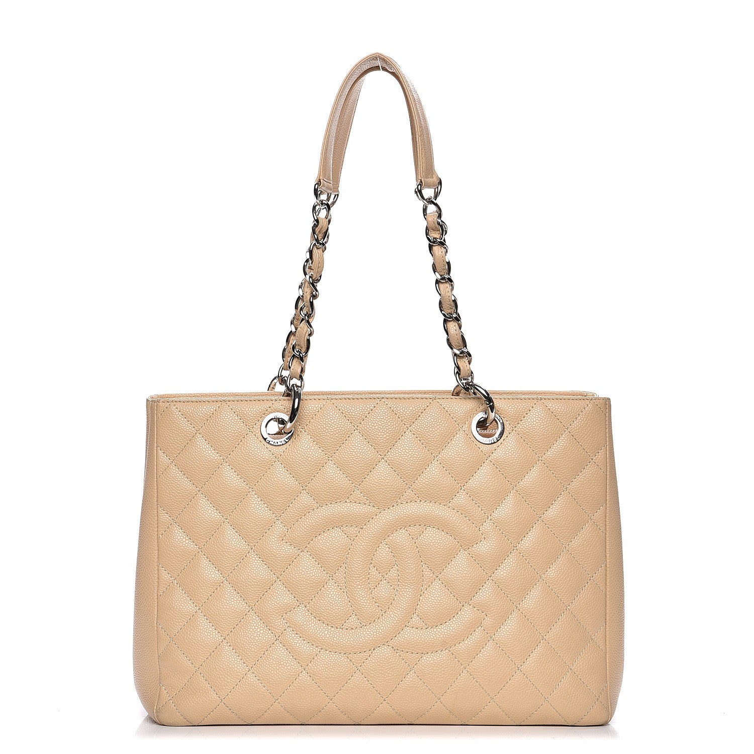 Chanel Caviar Quilted Grand Shopping Tote GST Beige Clair 1 of 15