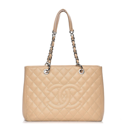Chanel Caviar Quilted Grand Shopping Tote GST Beige Clair 1 of 15