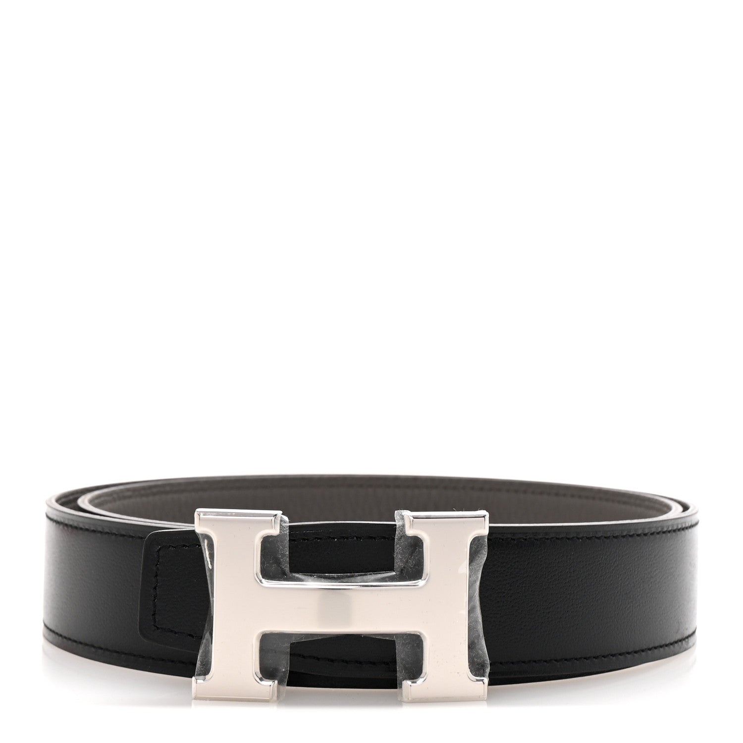 Hermes Box Togo 38mm Constance H Belt 90 36 Black Etain 1 of 6