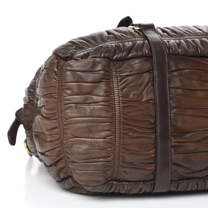 Prada Nappa Gaufre Dome Satchel Noce 8 of 10